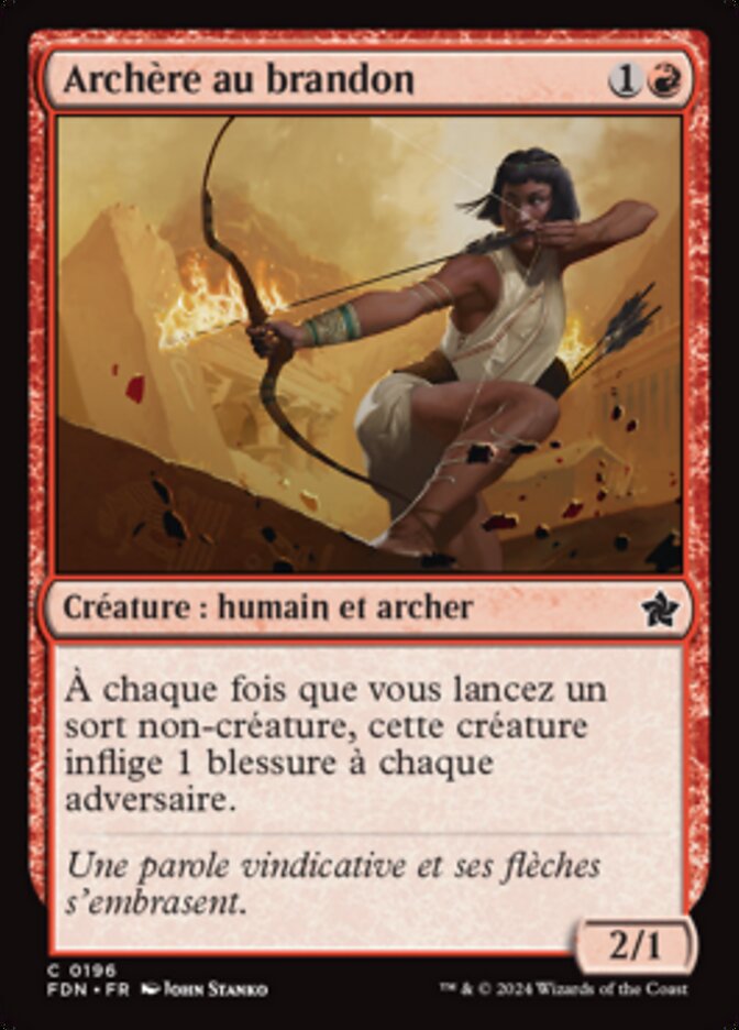 image Archère au brandon