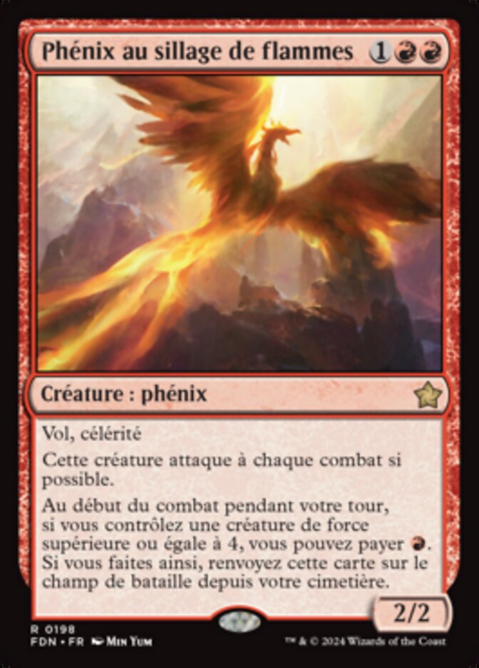 image Phénix au sillage de flammes