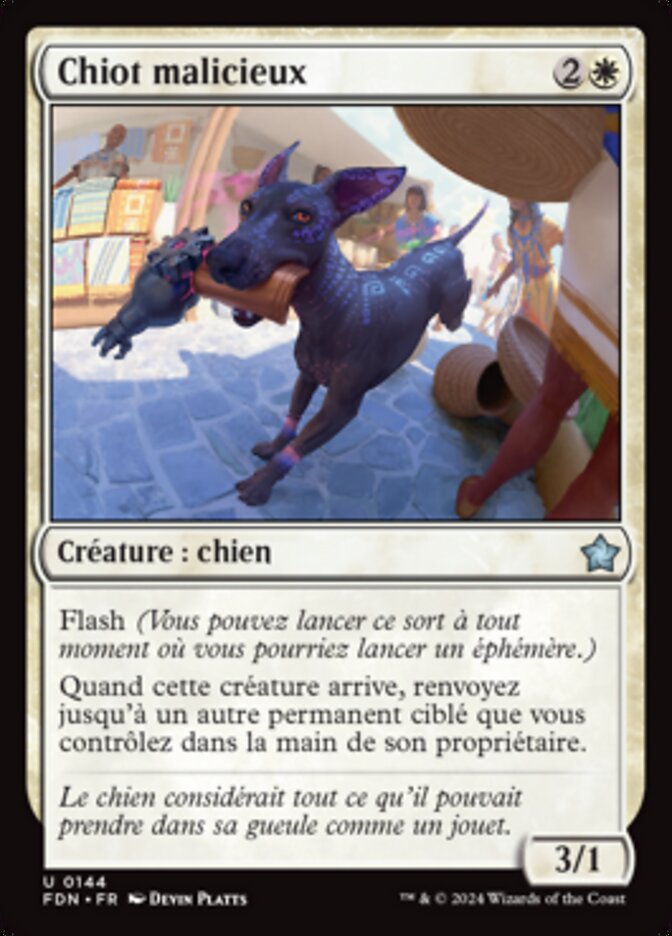 image Chiot malicieux