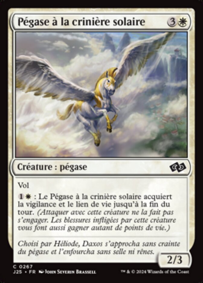 image Pégase à la crinière solaire
