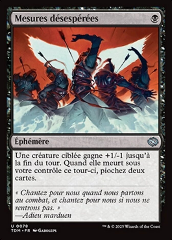 image Mesures désespérées