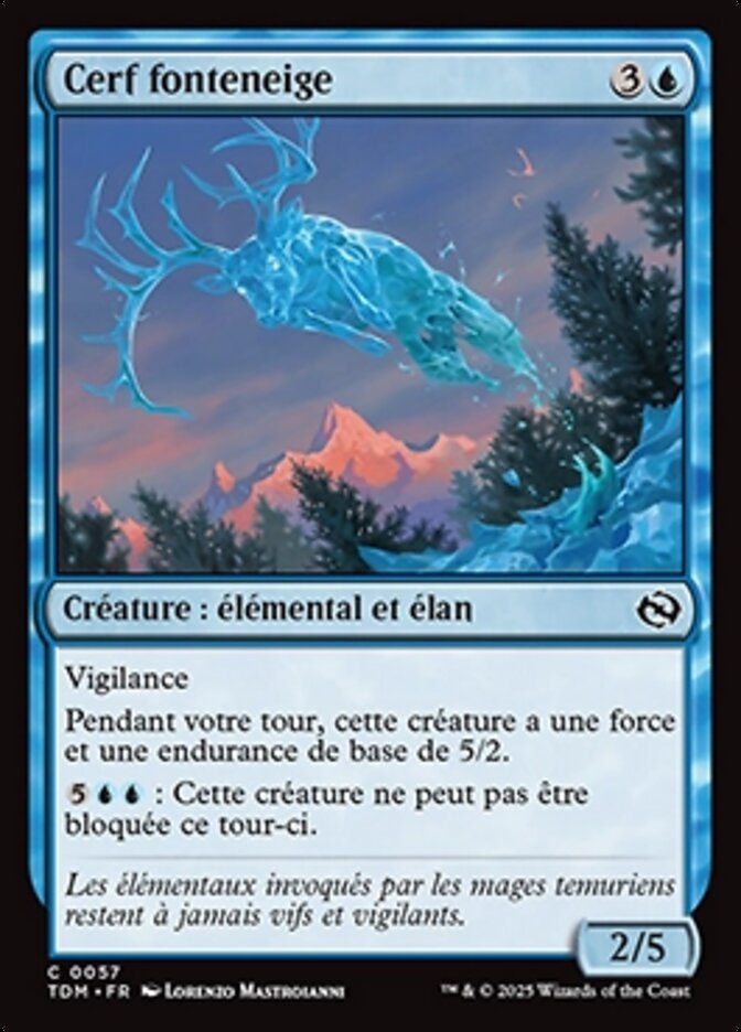 image Cerf fonteneige