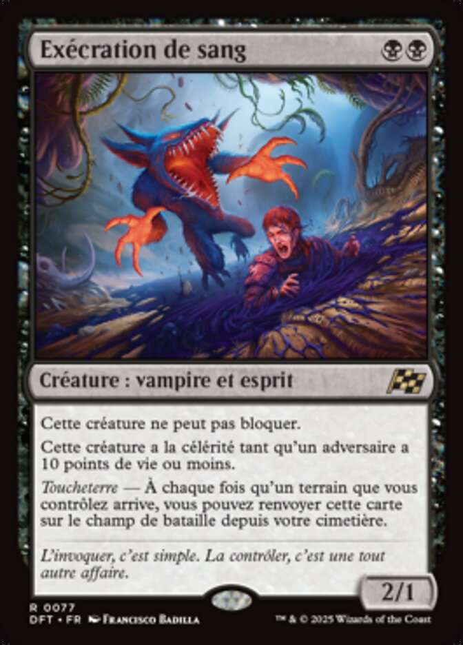 image Exécration de sang