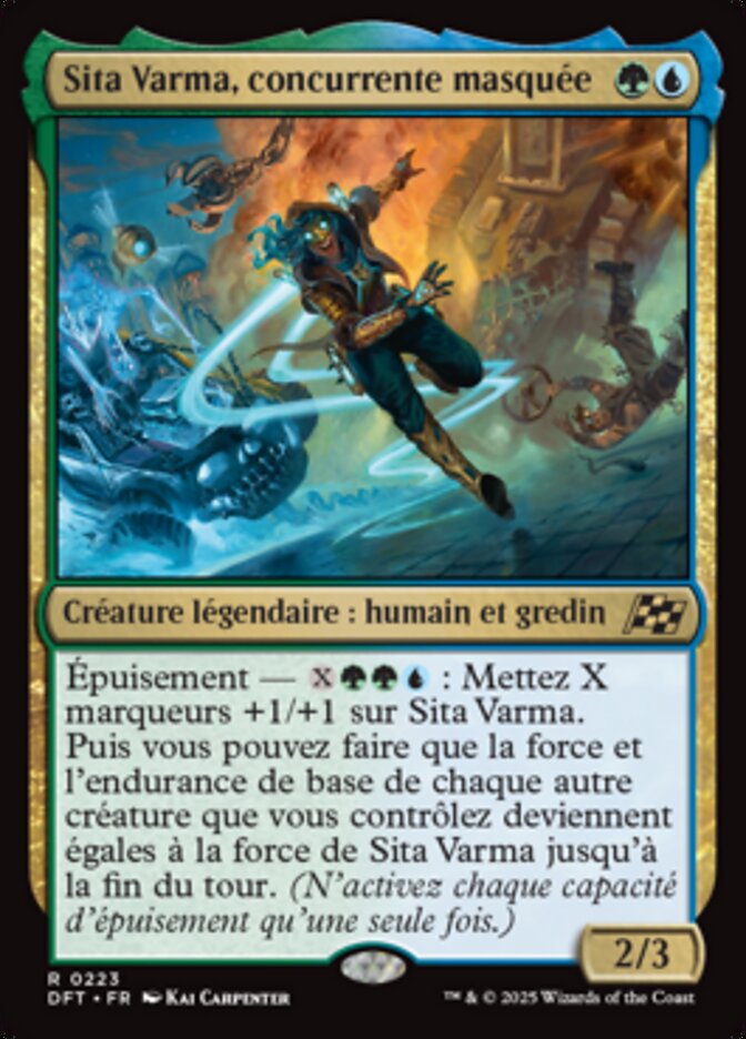 image Sita Varma, concurrente masquée